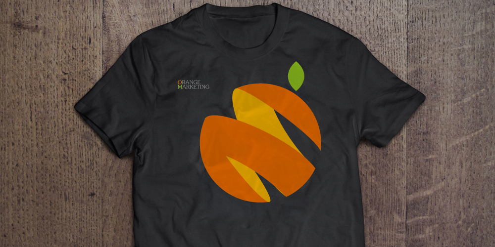 橙子馬克廳媒體平臺LOGO設(shè)計應(yīng)用服裝_北京logo設(shè)計_北京vi設(shè)計_高瑞品牌